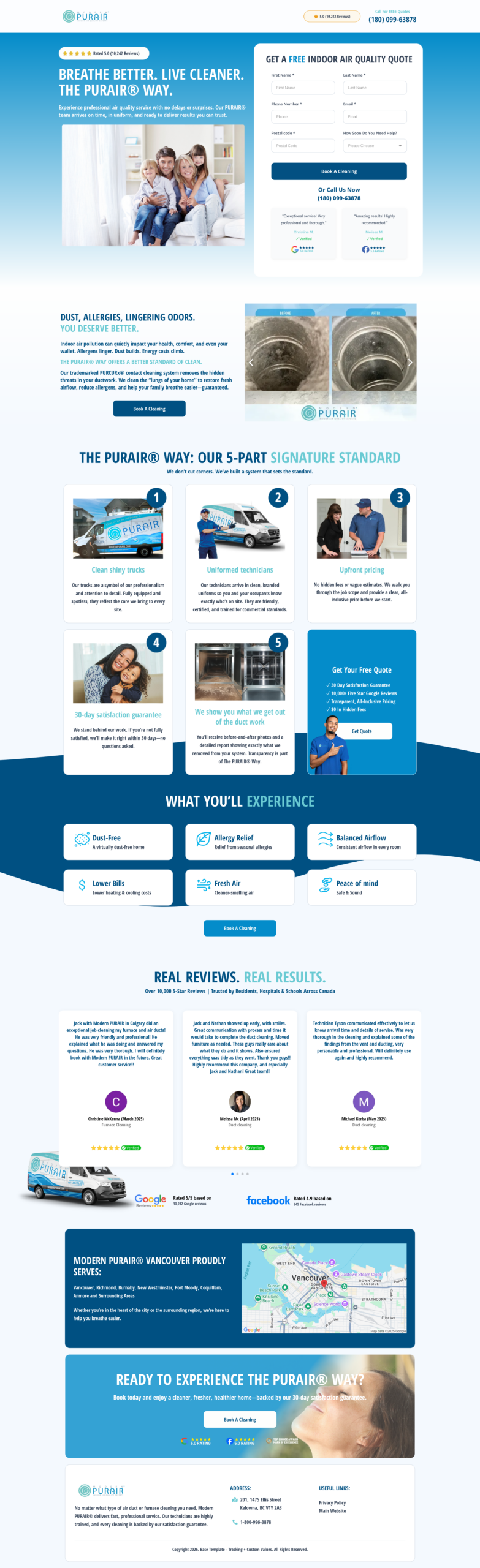 GoHighLevel landing page funnel built by Saleem Akhter, showing the full conversion path from offer to booking form