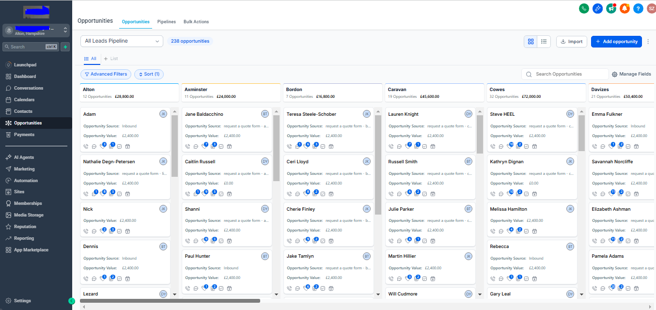 GoHighLevel opportunity automation scoring and routing new leads to the correct pipeline owner and stage