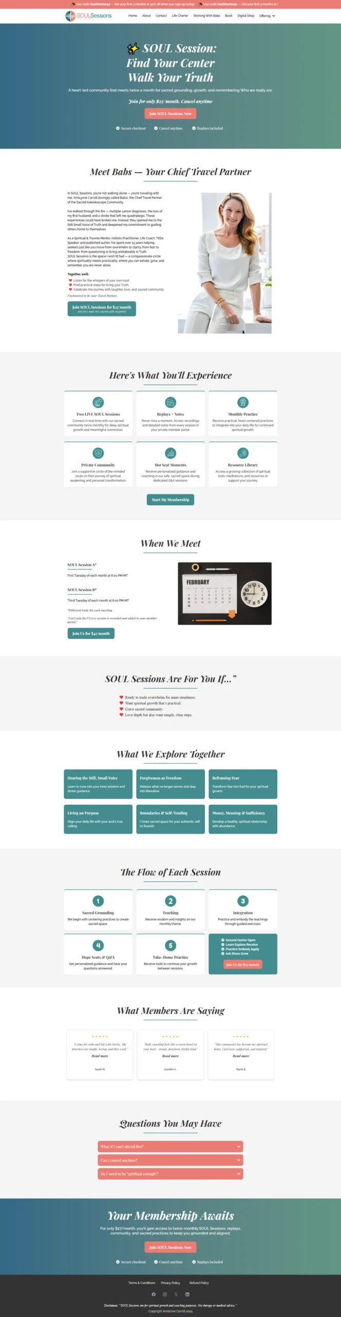 Offer Funnel — Built around one promise, with proof and FAQ clearing objections before the form.