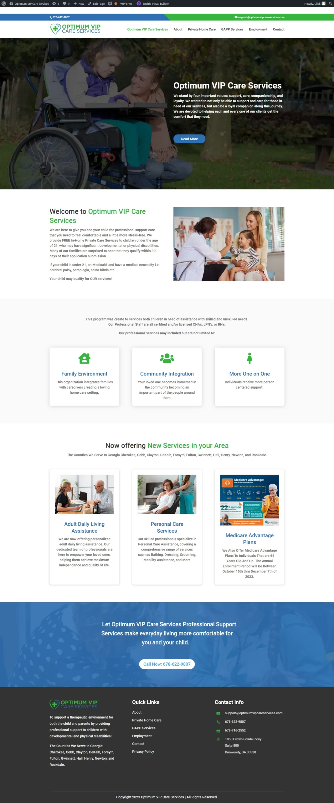 Home Care Provider Site — Care services site with service tiers, staff profiles and an enquiry path.