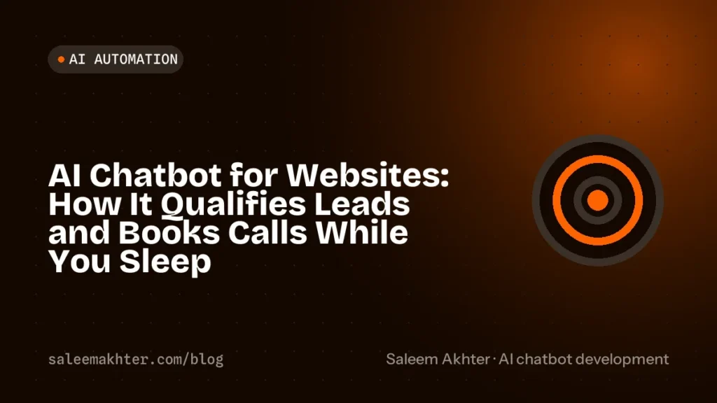 AI chatbot for websites: how it qualifies leads and books calls while you sleep
