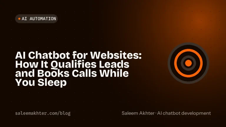AI chatbot for websites: how it qualifies leads and books calls while you sleep
