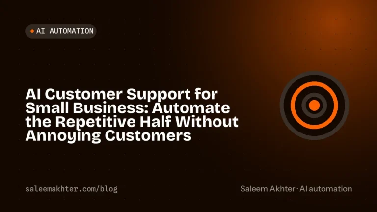 AI customer support for small business: automate the repetitive half without annoying customers