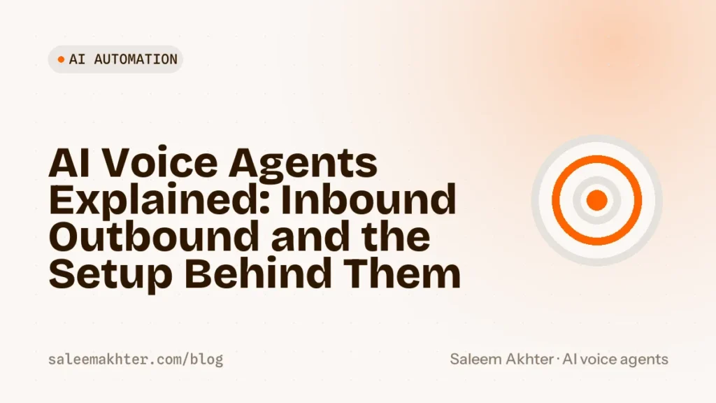 AI voice agents explained: inbound, outbound and the setup behind them