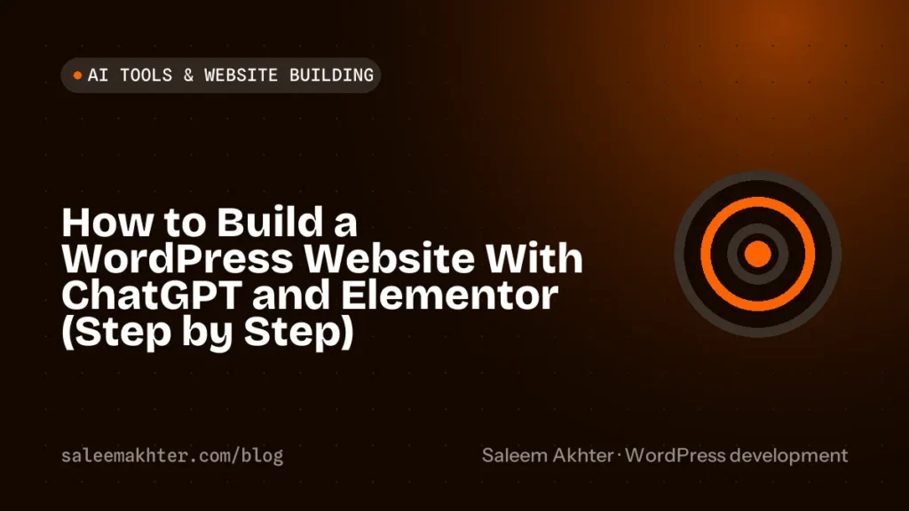 How to build a WordPress website with ChatGPT and Elementor, step by step