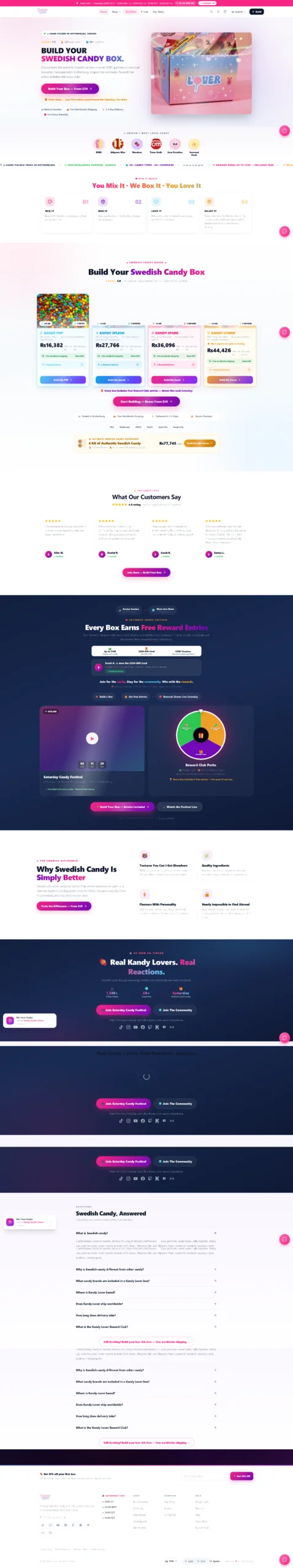 Custom Gift Box Builder — Build-your-own box flow with product picking and a running total.