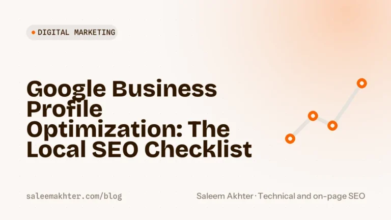 Google Business Profile optimization: the local SEO checklist
