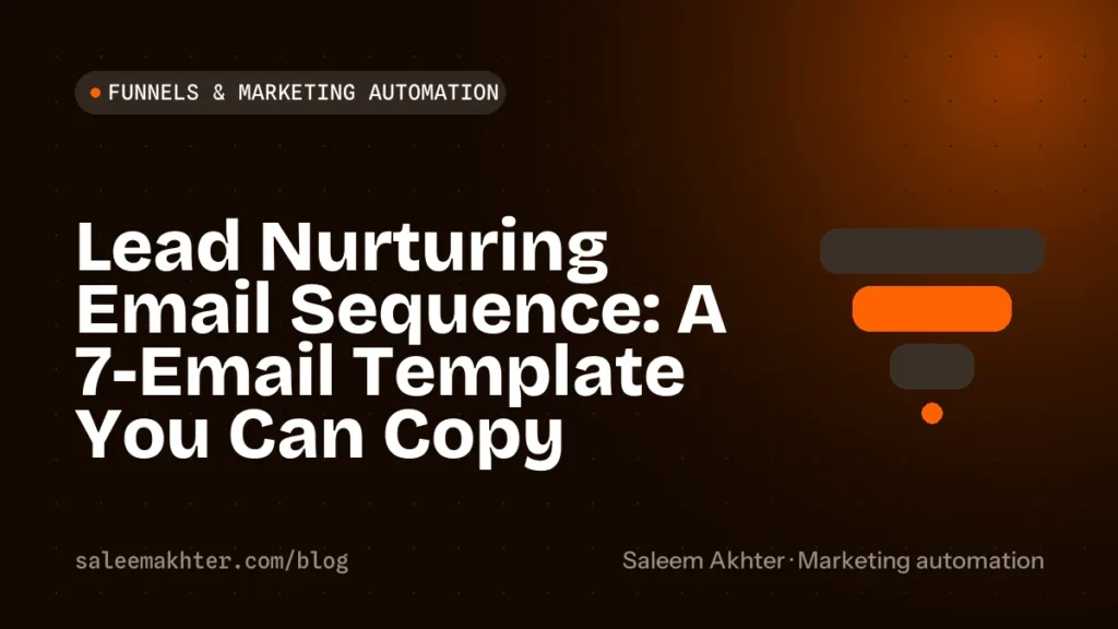 Lead nurturing email sequence: a seven-email template you can copy