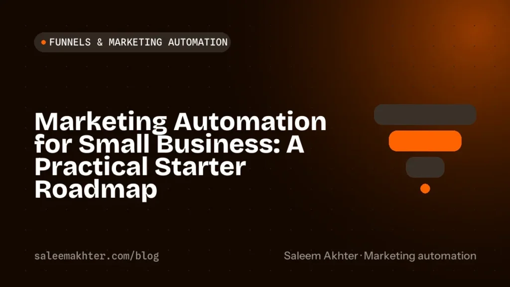 Marketing automation for small business: a practical starter roadmap