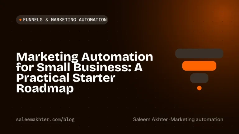 Marketing automation for small business: a practical starter roadmap