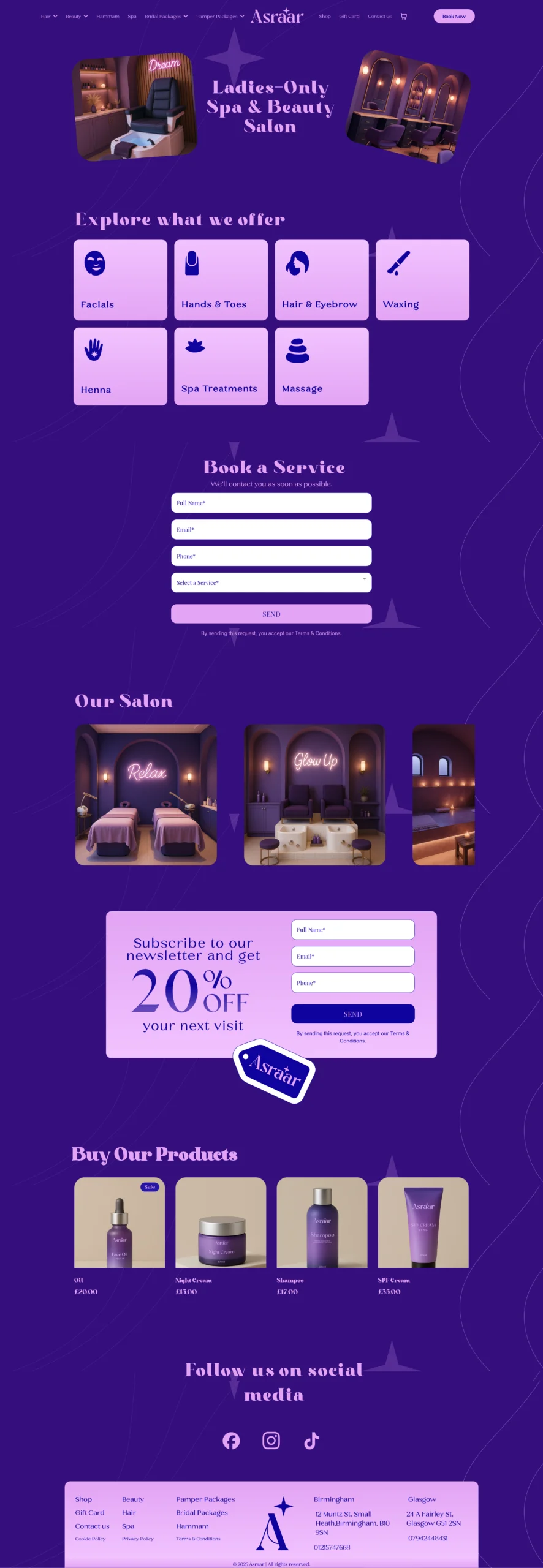 Service Funnel Build — Hero offer, pricing and an enquiry form wired straight into the pipeline.