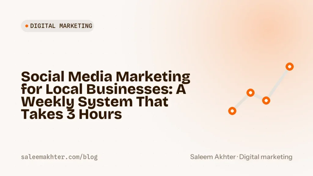 Social media marketing for local businesses: a weekly system that takes three hours