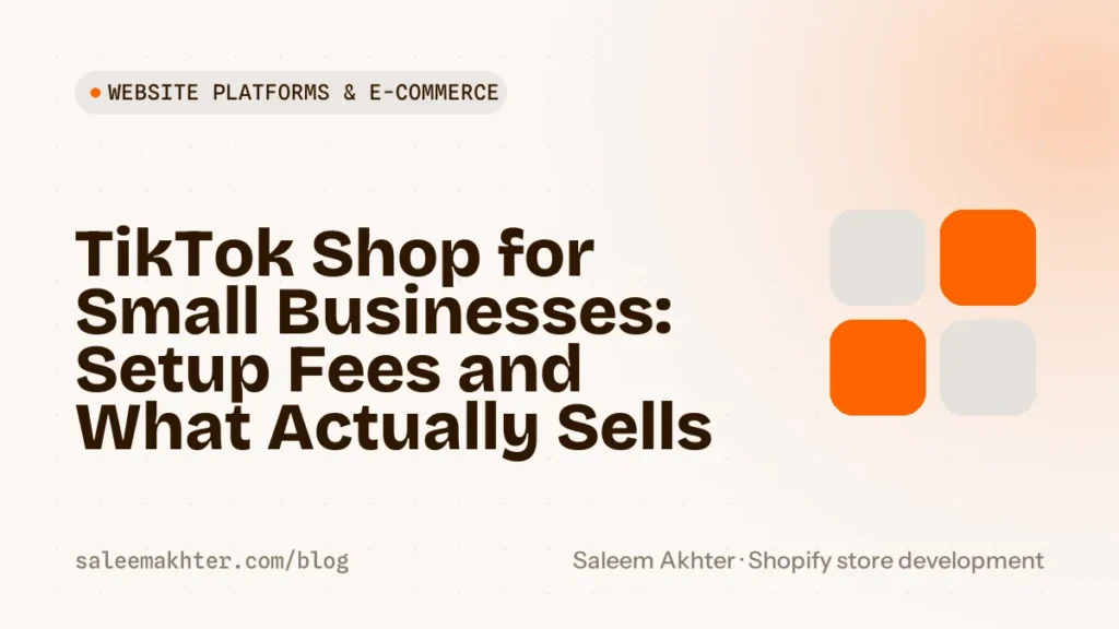 TikTok Shop for small businesses: setup, fees and what actually sells