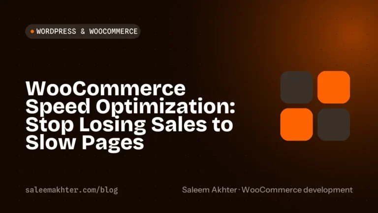 WooCommerce speed optimization: stop losing sales to slow pages