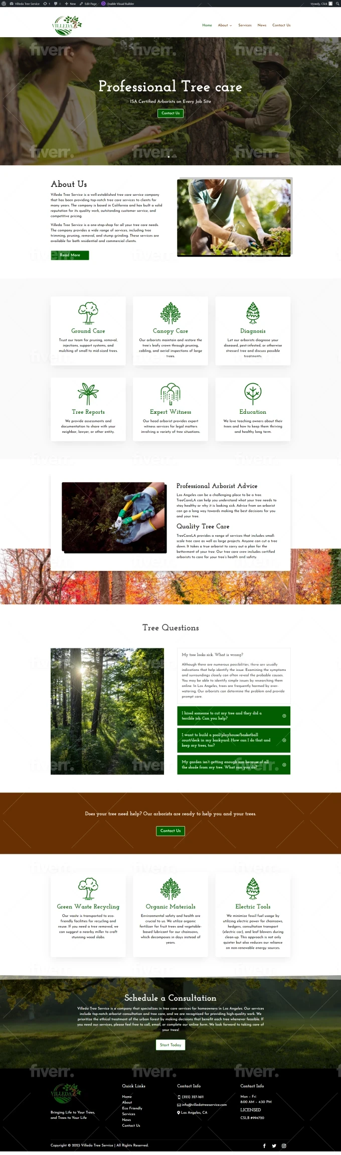 Tree Care Company Site — Arborist site with service list, gallery and a straightforward quote form.
