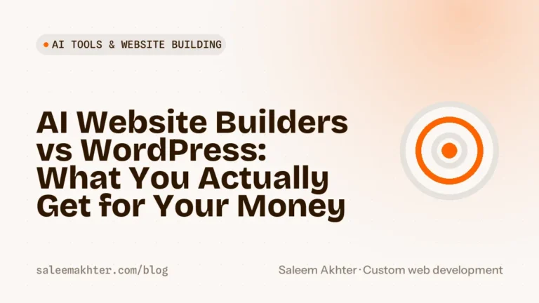 AI website builders vs WordPress: what you actually get for your money