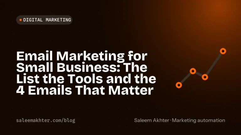 Email marketing for small business: the list, the tools and the four emails that matter