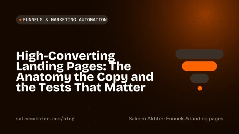 High-converting landing pages: the anatomy, the copy and the tests that matter
