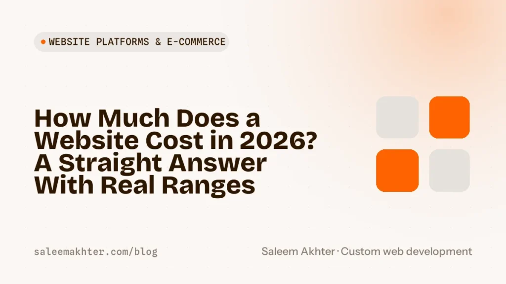 How much does a website cost in 2026: a straight answer with real ranges