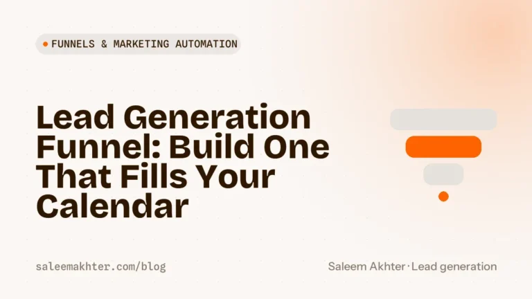 Lead generation funnel: build one that fills your calendar