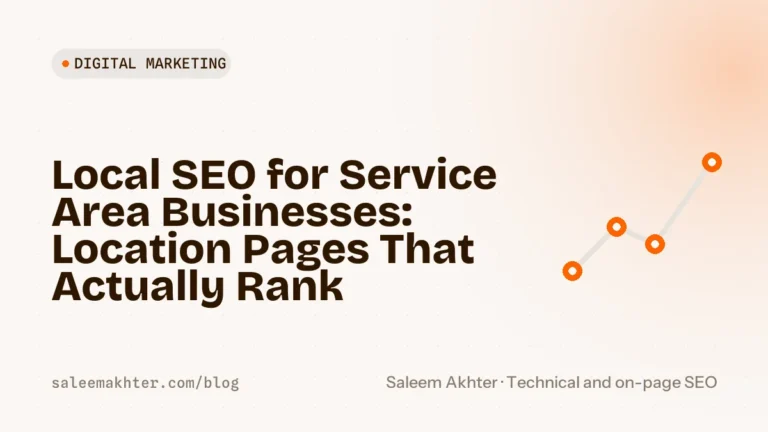 Local SEO for service area businesses: location pages that actually rank